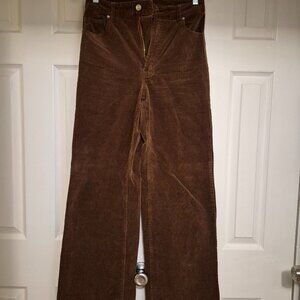 H&M Divided Brown Corduroy High Rise